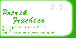patrik fruchter business card